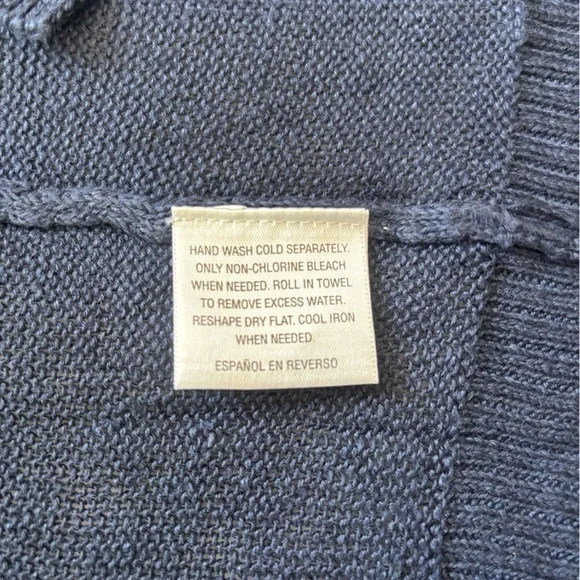NWT Charter Club Cardigan 1X-14-16W Blue Intrepid 100% Linen Longline Open Front - Picture 9 of 10